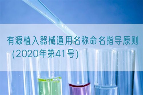 有源植入器械通用名稱命名指導(dǎo)原則（2020年第41號）(圖1)